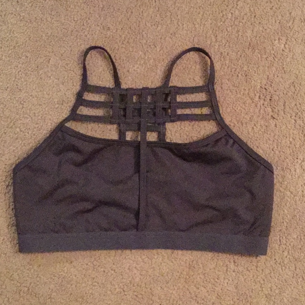 Ballet total fitness sports bra large gray